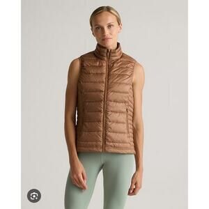 Quince Siena Brown Down Packable Puffer Vest Size M